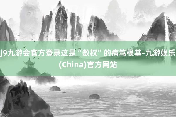 j9九游会官方登录这是“数权”的病笃根基-九游娱乐(China)官方网站